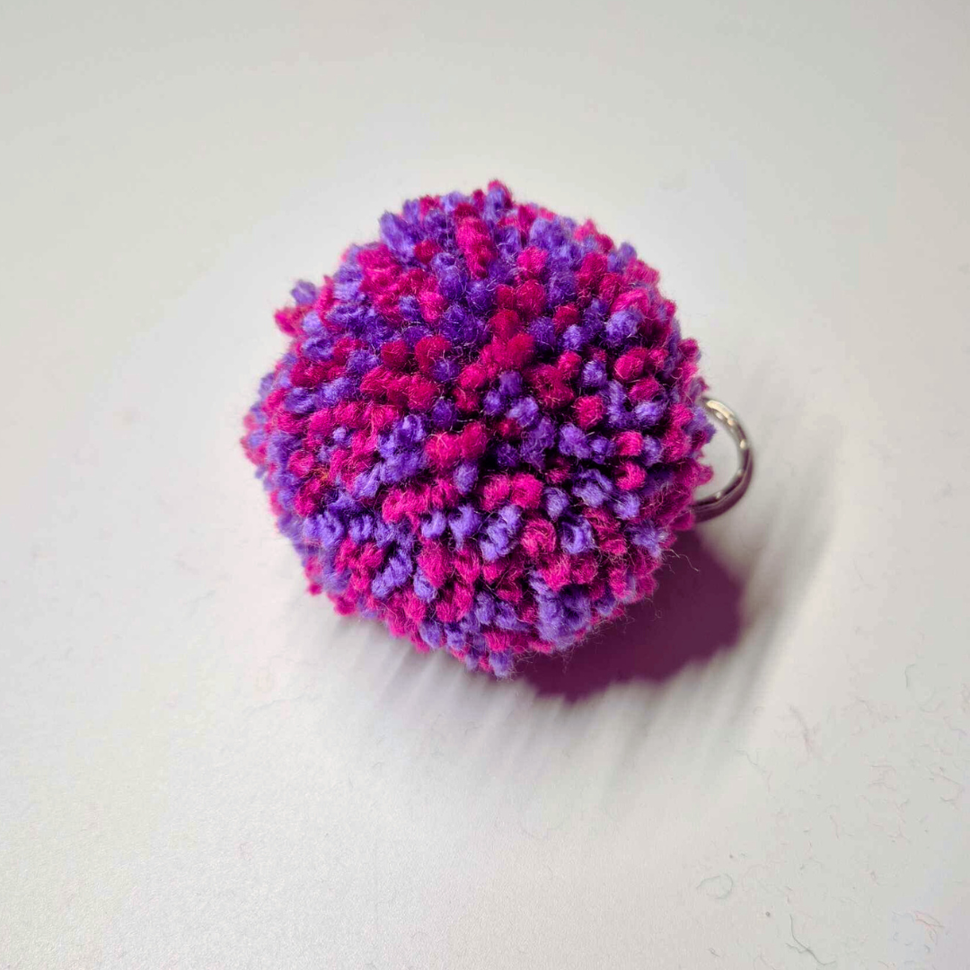 Pom pom keyrings